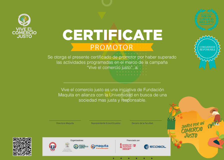 PROMOTOR/A DEL COMERCIO JUSTO
